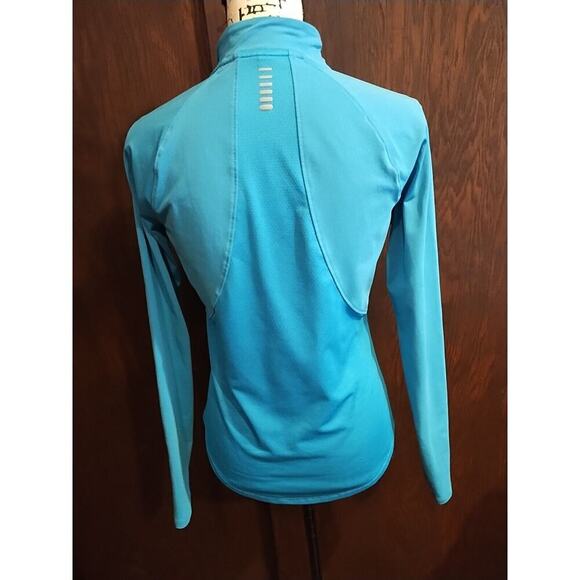 Under Armour Run Womens Small 1/2 Zip Athletic Running turquoise blue top Active - Picture 4 of 5